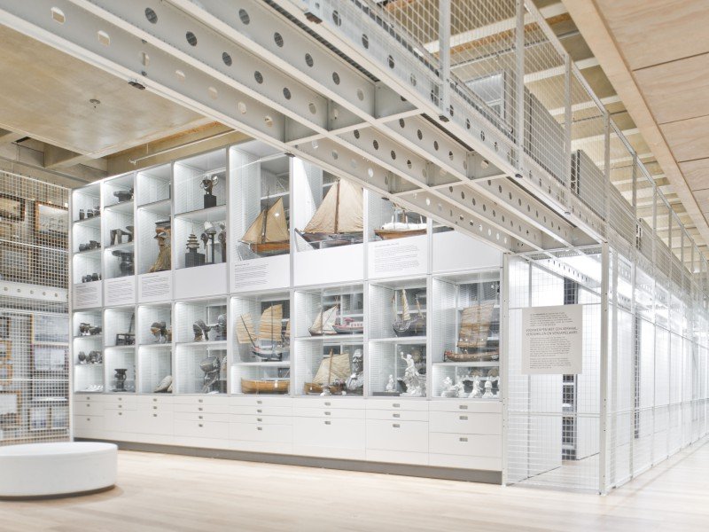Museum high density mobile shelving